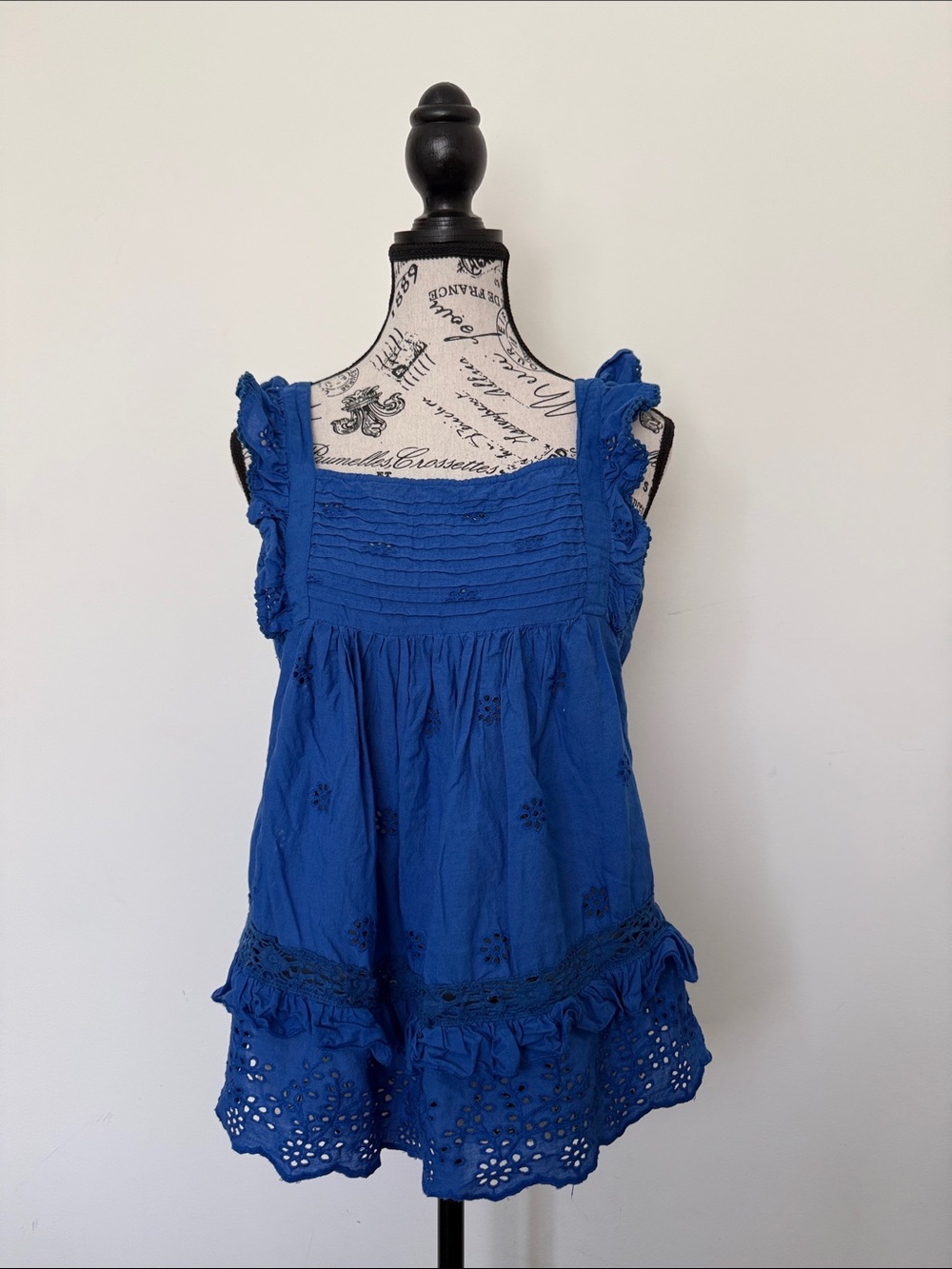 Mango 100% Cotton Royal Blue Tank - Size M